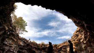 Ancient people may have survived desert droughts by melting ice in lava tubes